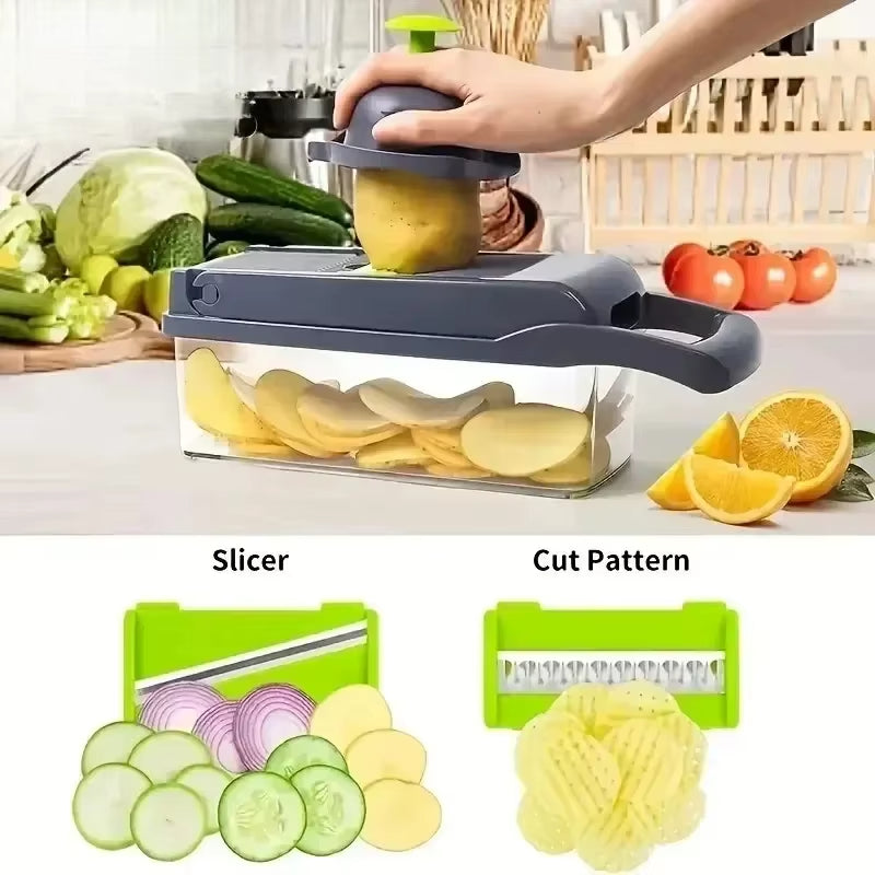 PICADOR DE VERDURA MULTIFUNCIONAL X PRO 8 EN 1